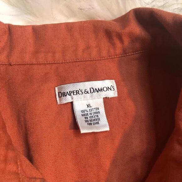 Drapers & Damons Orange Long Sleeve Embroidered Autumn Fall Jacket XL - Picture 3 of 15